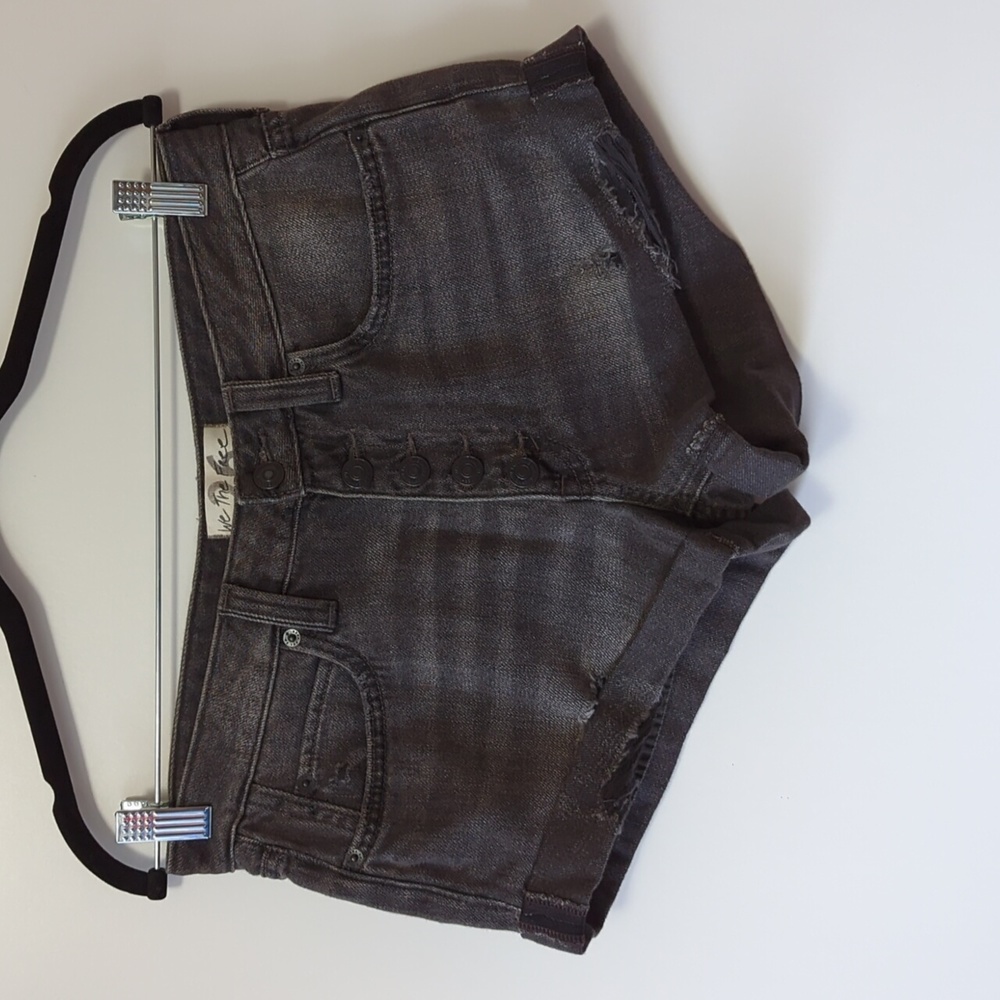 Free People Black Distressed Jean Shorts - Size 26